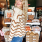 Wavy Stripes V-Neck Sweater