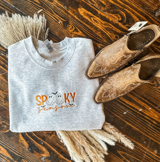 Spooky Ghost Embroidered Sweatshirt