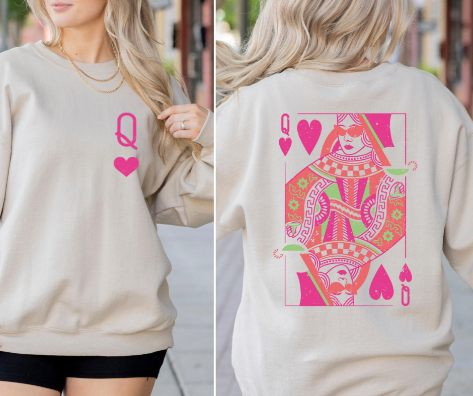 Queen Of Hearts Graphic Sweatshirt