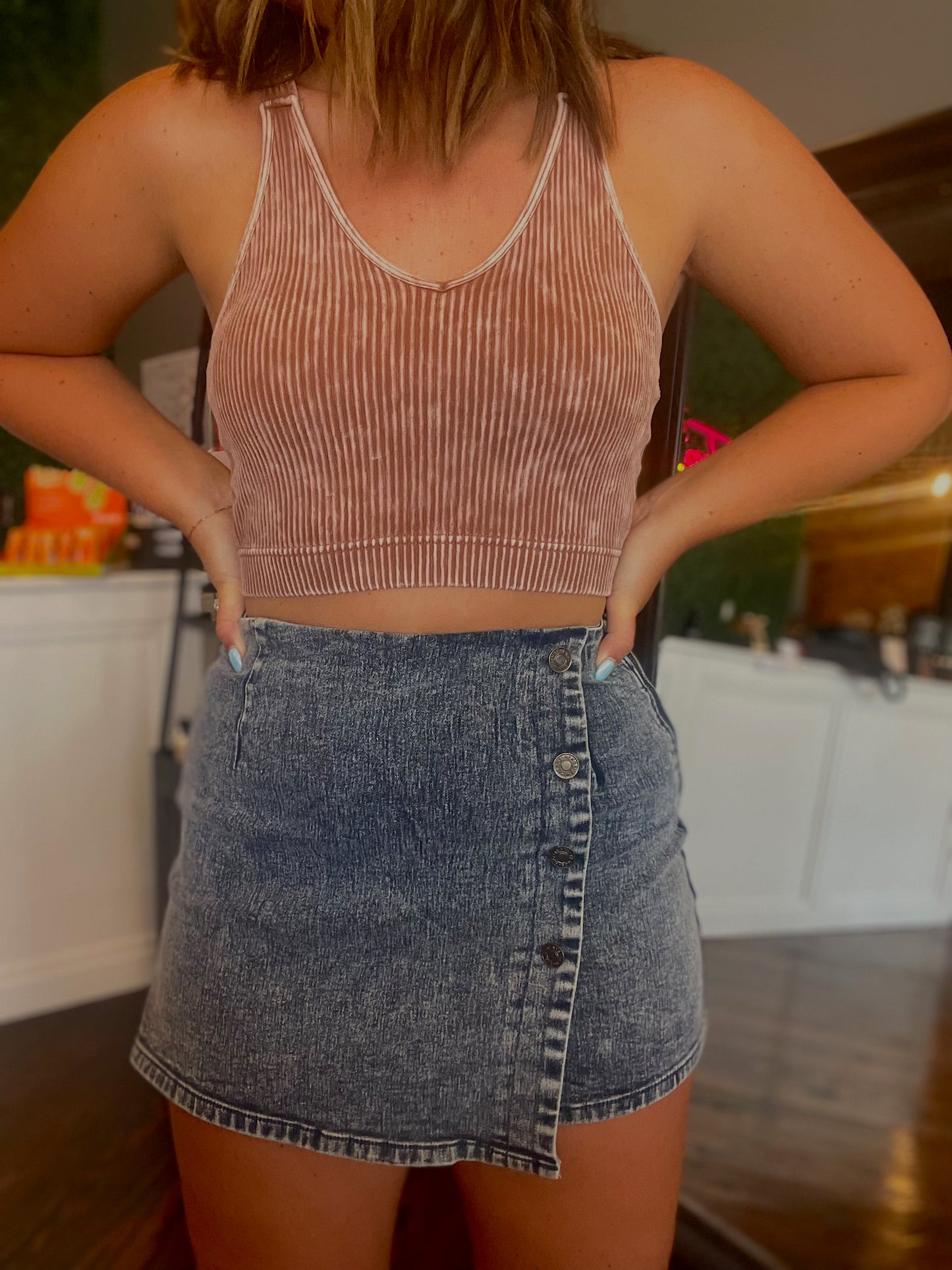 Paradise Denim Skort