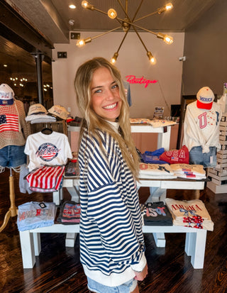 Stars, Stripes & Daisies Mock Neck