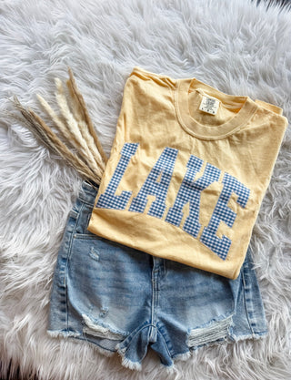 Blue Gingham Lake Short Sleeve