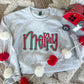 Merry Embroidered 3D Sweatshirt
