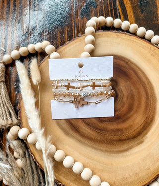 Graceful Cross Bracelet Set