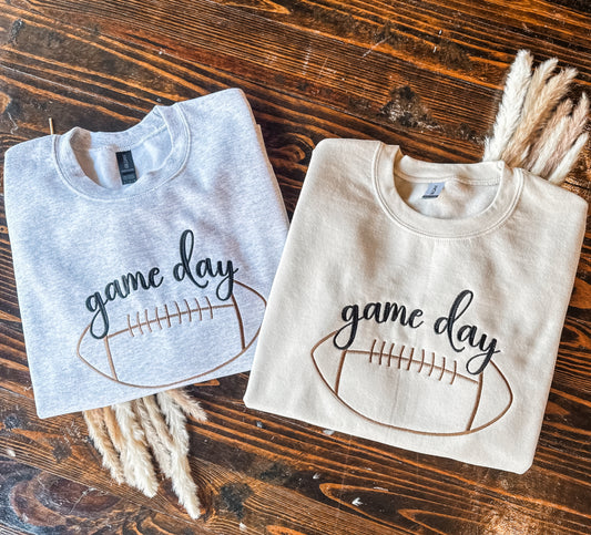 Game Day Embroidered Crew