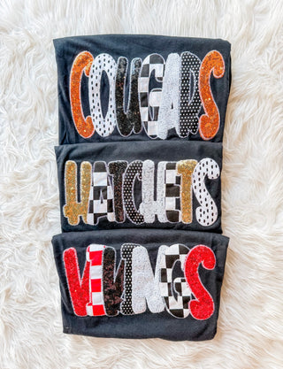 School Spirit Sequin Patch Tee