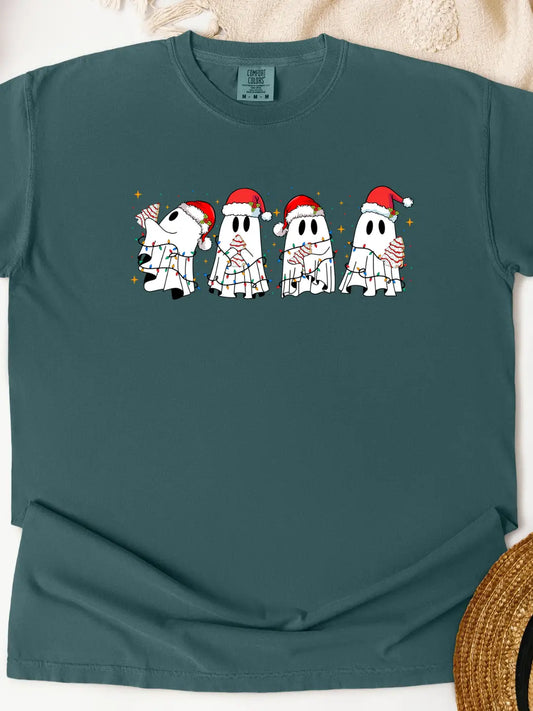 Christmas Ghost Graphic Tee/Crew