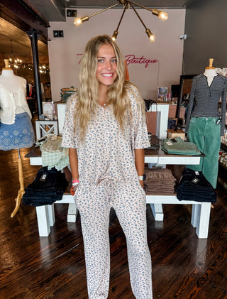 Ditsy Floral Ribbed Set