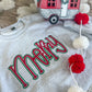 Merry Embroidered 3D Sweatshirt