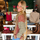 Frosted Plaid Oversized Button Down