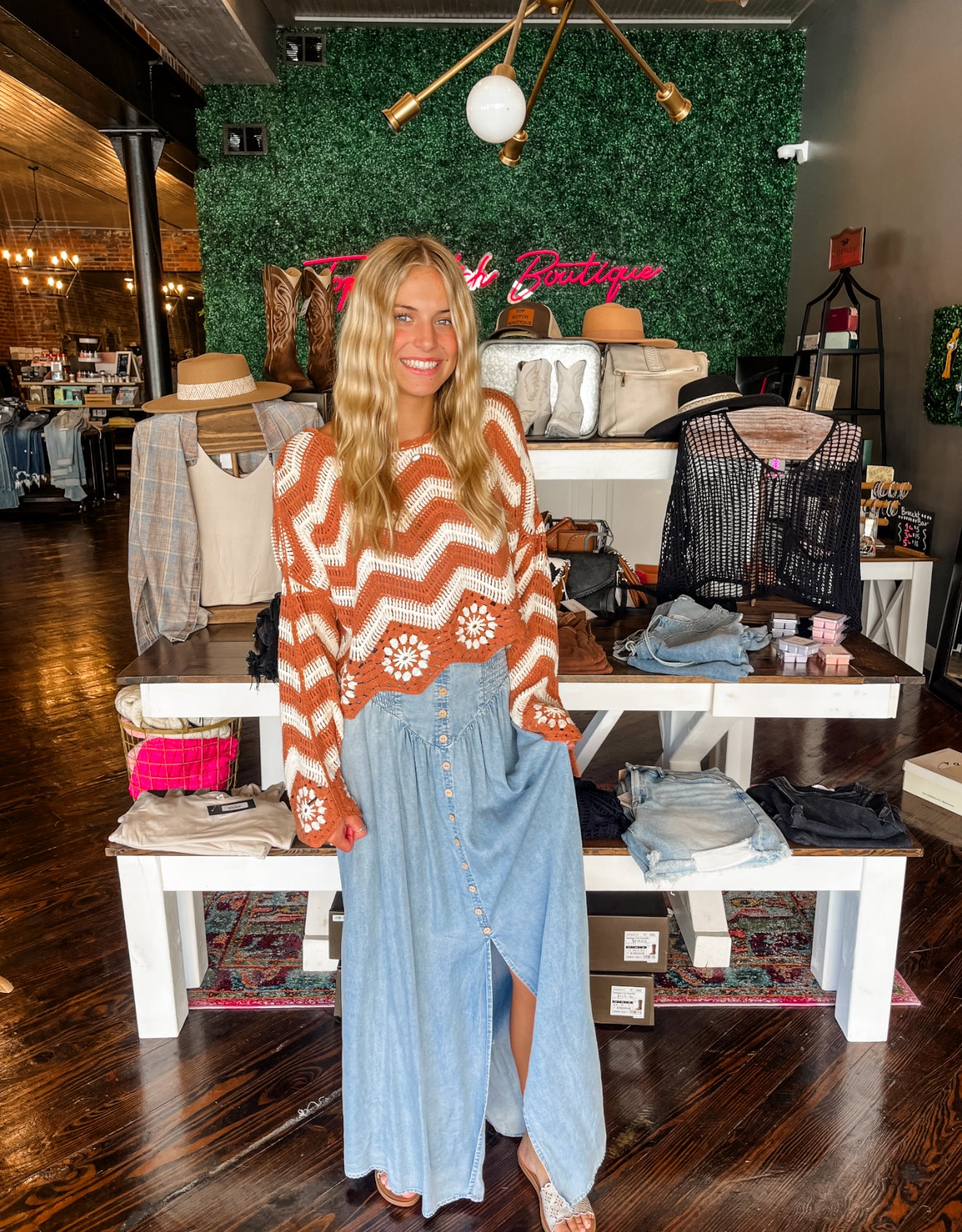 Dolly Denim Maxi Skirt