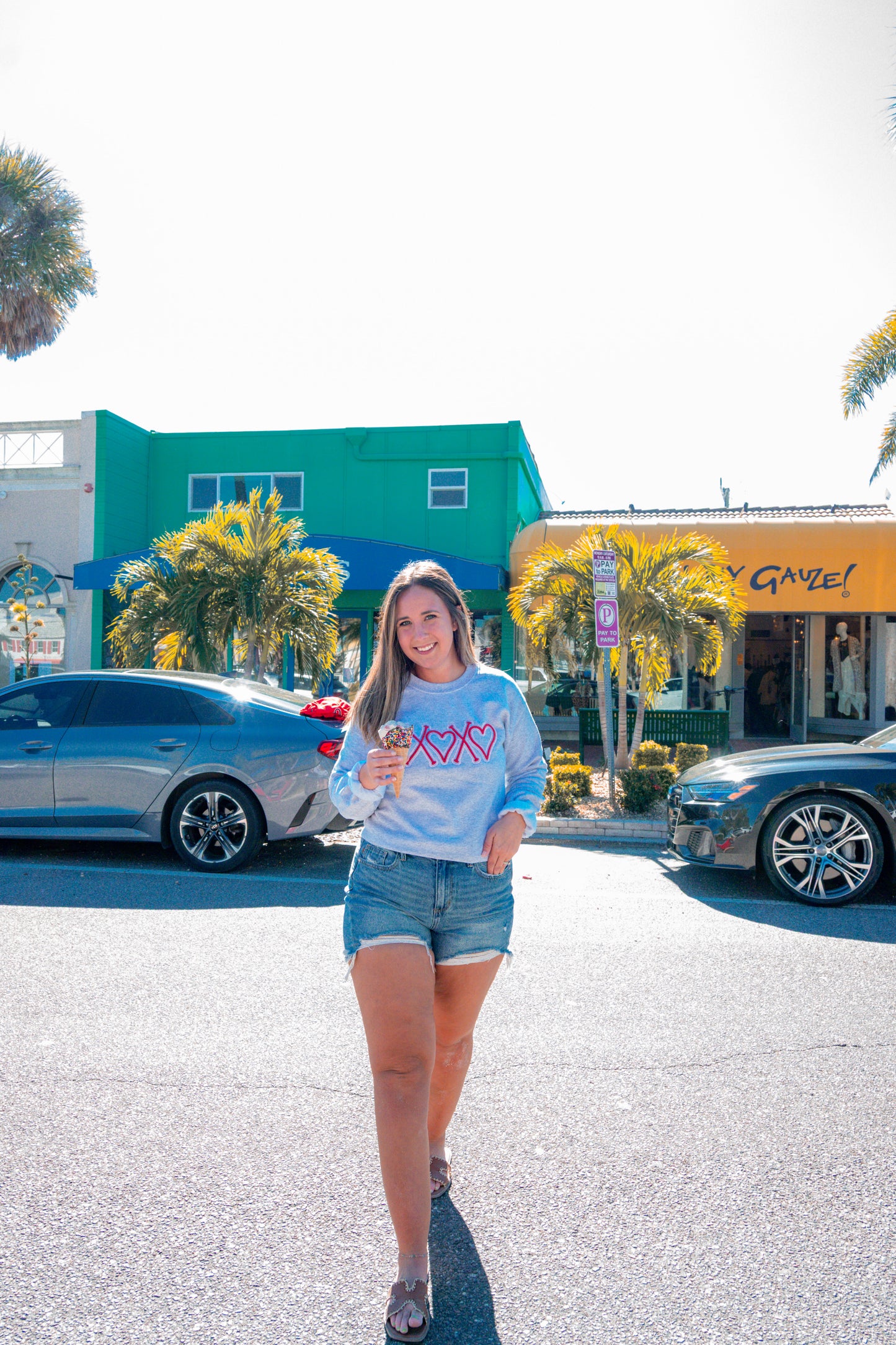 XOXO 3D Embroidered Sweatshirt