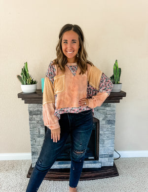 Just Peachy Floral Top