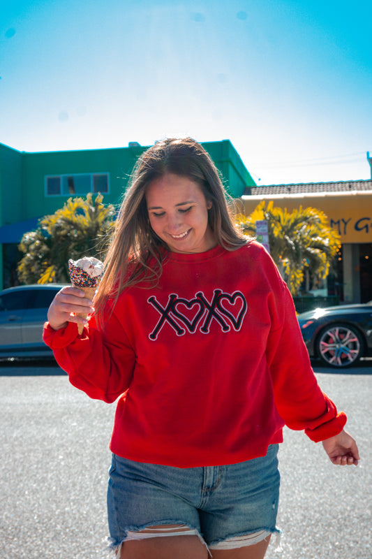 XOXO 3D Embroidered Sweatshirt