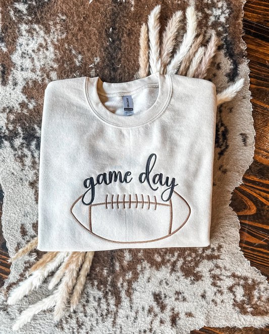 Game Day Embroidered Crew