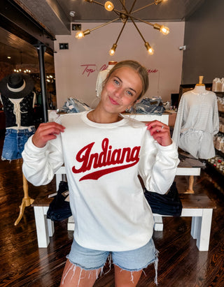 Indiana Mascot Chenille Fleece Crew