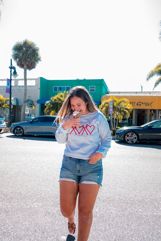 XOXO 3D Embroidered Sweatshirt