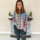 Mixed Plaid Button Down