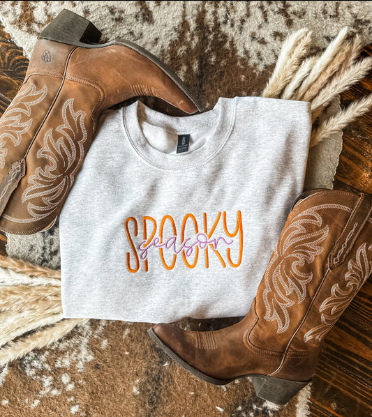 Spooky Season Embroidered Crewneck