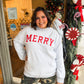 Embroidered Merry Mock Neck Inside-Out Sweatshirt — Top Notch Exclusive