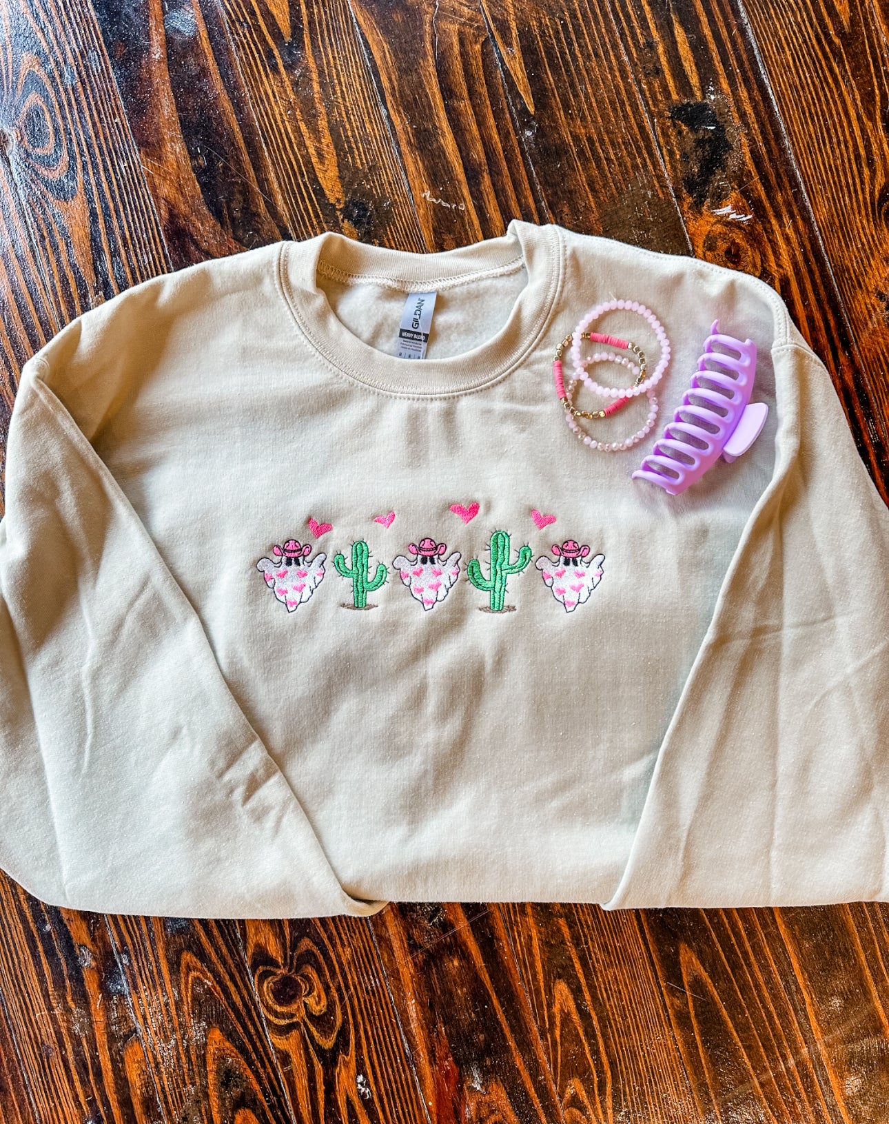 Galentines Ghost Embroidered Sweatshirt