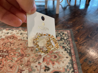 Champagne Pearl Hoops