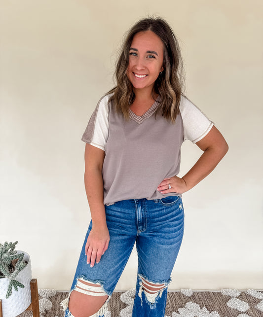 Too Late Colorblock Top