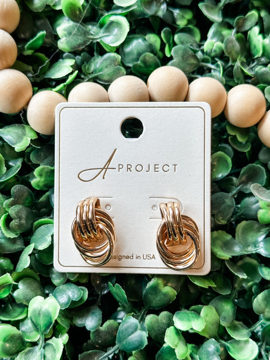 Circle Linked Earrings