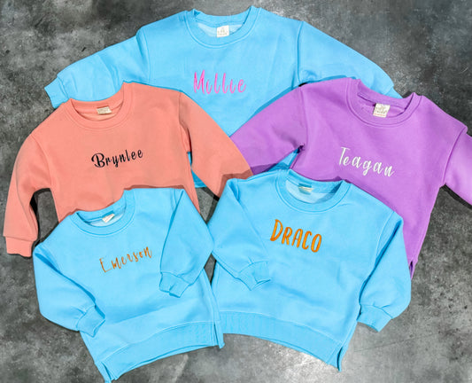 Customized Embroidered Toddler Crewneck
