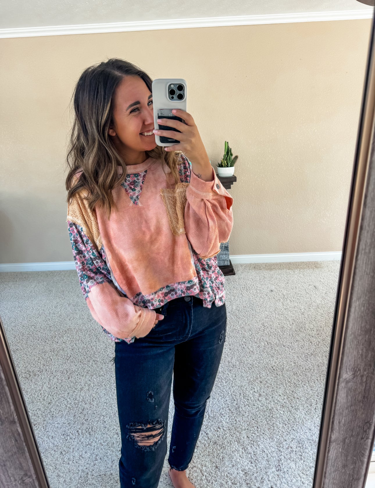 Just Peachy Floral Top