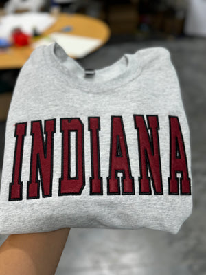 Inverted Indiana Embroidered Crewneck