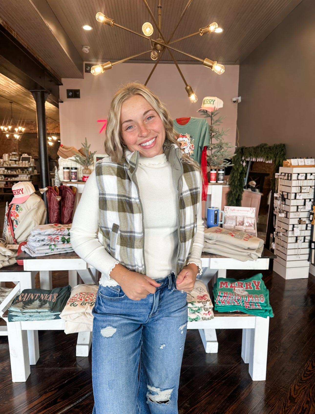 Double Take Reversible Plaid Vest