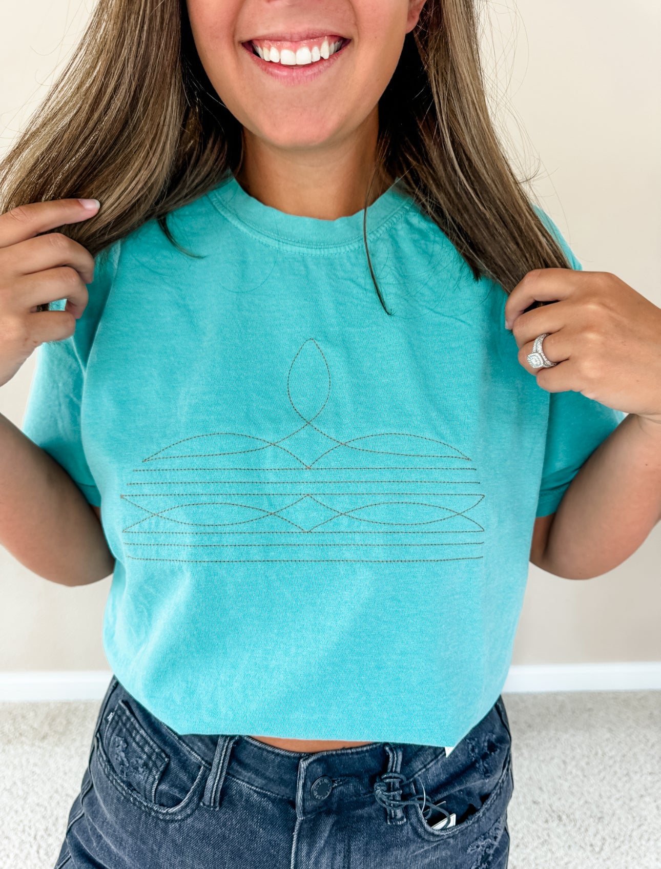 Boot Stitch Embroidered Tee