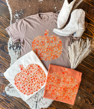 Pumpkin Floral Tee