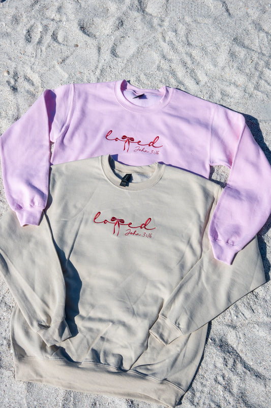 Loved Embroidered Sweatshirt