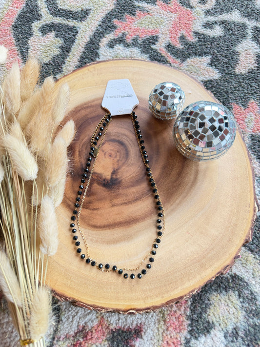 Midnight Gold Duo Necklace