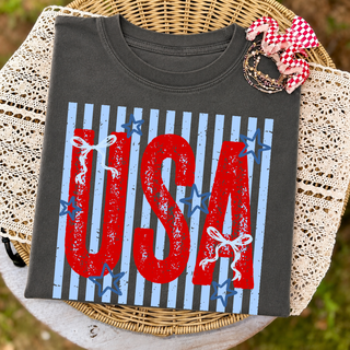 Vintage USA Stripe Graphic Tee