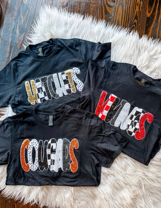 School Spirit Sequin Patch Tee
