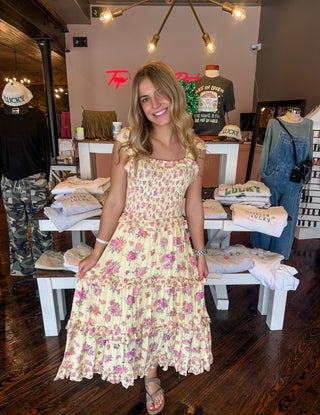 Lemon Drop Ruffle Dress