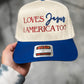 Loves Jesus & America Too Embroidered Hat