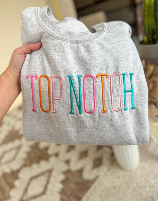 Top Notch Embroidered Sweatshirt