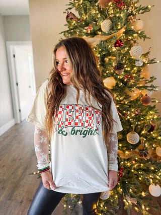 Merry & Bright Graphic Tee/Crew