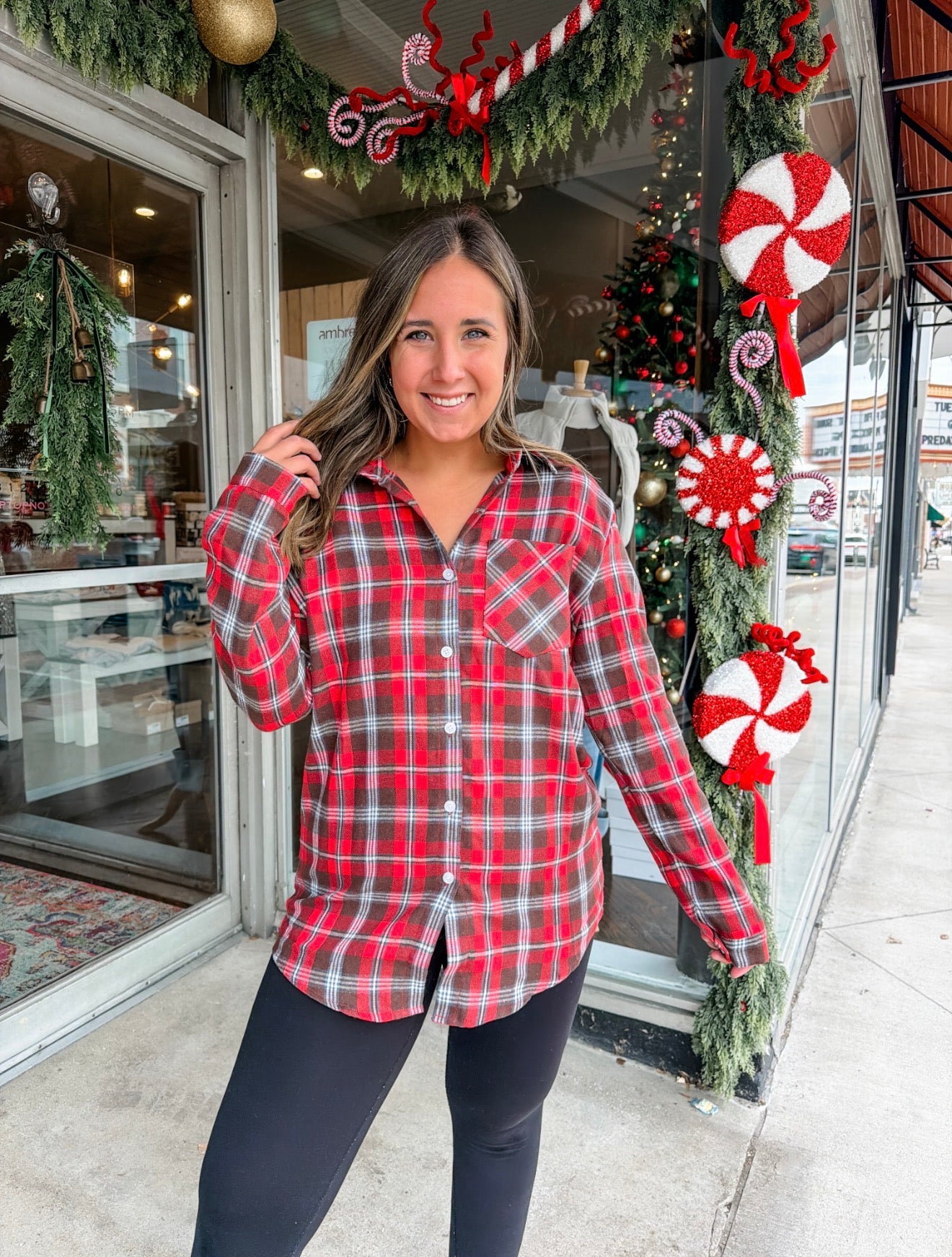 Scarlet Ridge Flannel Top