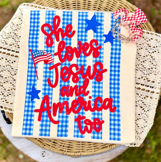 Loves Jesus & America Too Graphic Tee