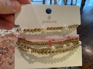 Pretty Pink Pearl Bracelet Set