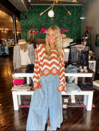 Dolly Denim Maxi Skirt