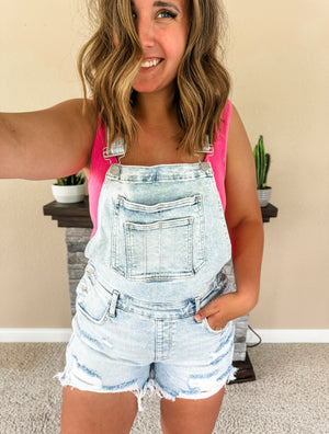 Belle Acid Washed Overalls