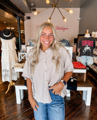 Chestnut Stripe Top