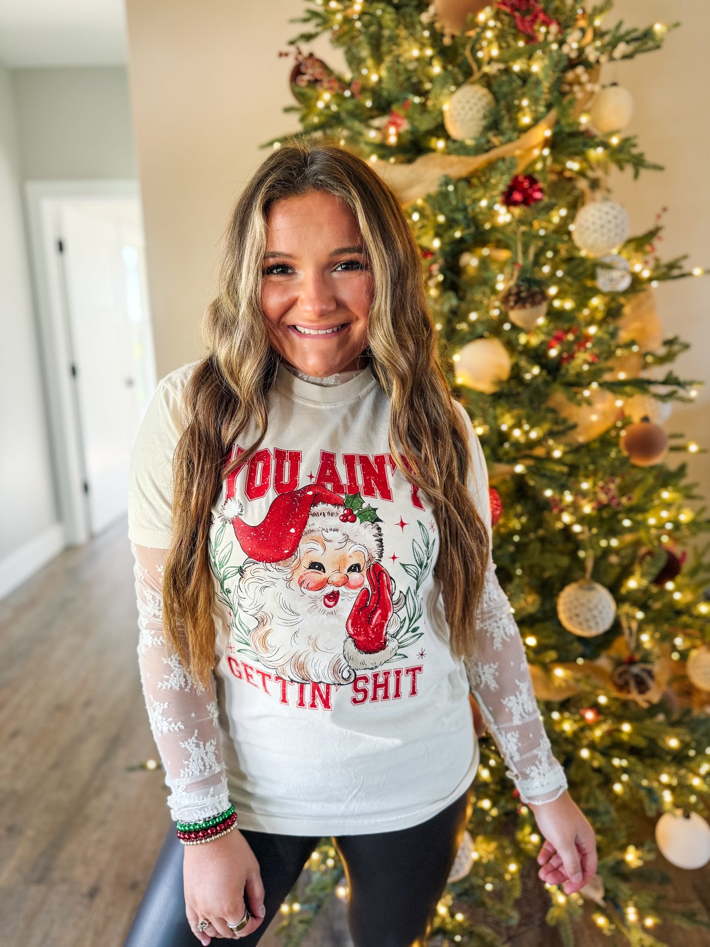 You Ain’t Gettin’ Shit Christmas Graphic Tee/Crew