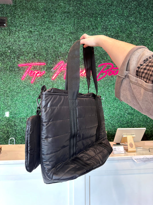 Black Puffer Tote